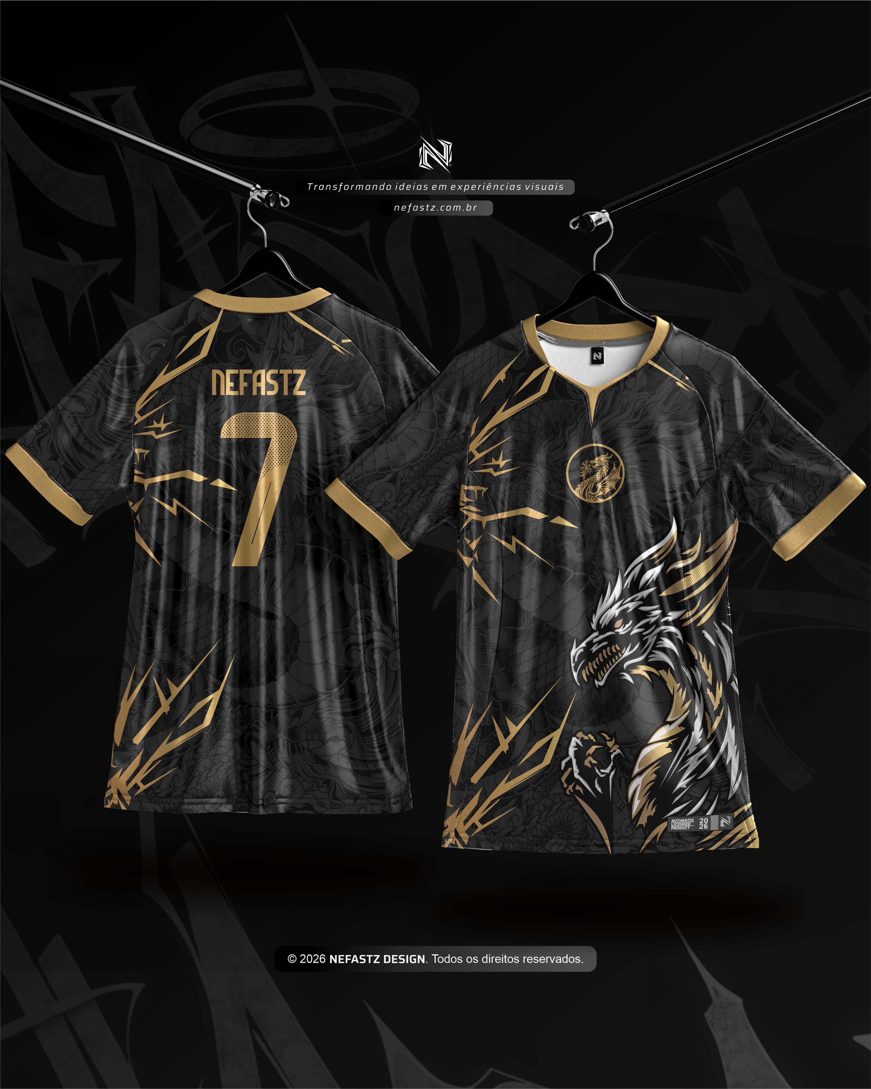 Jersey Concept Dragon Black_Dorado